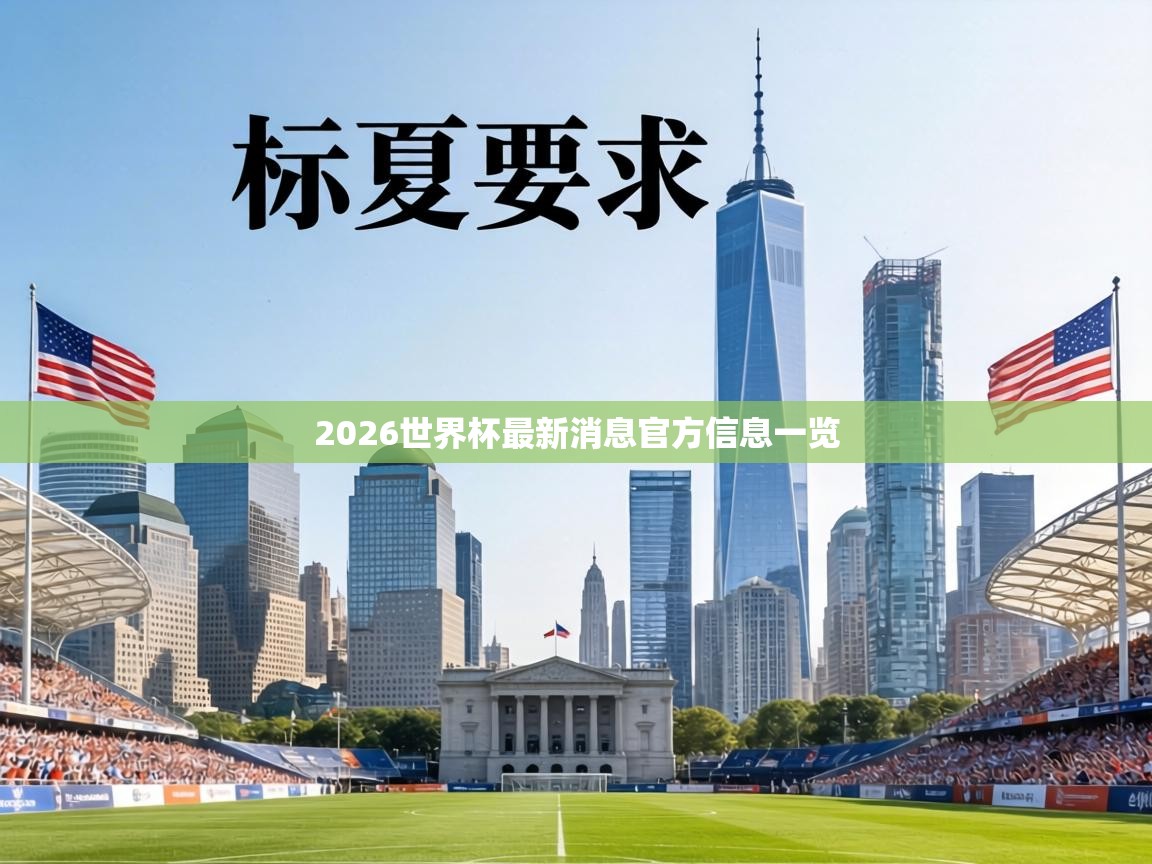 2026世界杯最新消息官方信息一览 第2张
